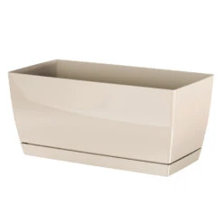 Tuinmeubelwinkel 61 Prosperplast Bloempot - Kunststof - Creme-beige - 29 X 14 X 13,6 Cm