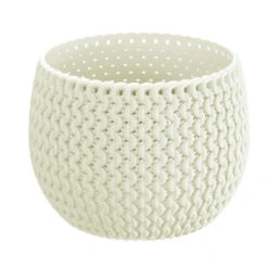 Tuinmeubelwinkel 63 Prosperplast Plantenpot/bloempot - Kunststof - Creme - D18 X H13,5 Cm