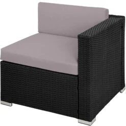 Tectake - Loungeset Milaan - Wicker - Zwart -Tuinmeubelwinkel 1000077858 0103