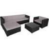Tectake - Loungeset Milaan - Wicker - Zwart 2 Tectake - Loungeset Milaan - Wicker - Zwart -Tuinmeubelwinkel 1000077858