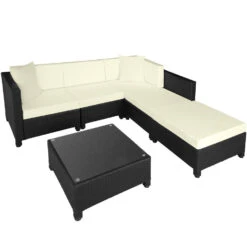 Tectake - Loungeset Met Tafel - Incl. 2 Overtreksets - Zwart 8 Tectake - Loungeset Met Tafel - Incl. 2 Overtreksets - Zwart -Tuinmeubelwinkel 1000077903 0102