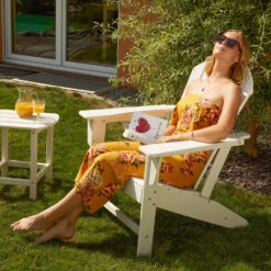 Tectake - Tuinstoel Joan Wit - Tuinstoel In Houtlook 7 Tectake - Tuinstoel Joan Wit - Tuinstoel In Houtlook -Tuinmeubelwinkel 1000078052 0101