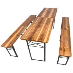 Tectake - Biertafel Met Banken, Campingtafel, Opklapbaar -Tuinmeubelwinkel 1000078062 0102