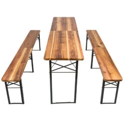 Tectake - Biertafel Met Banken, Campingtafel, Opklapbaar -Tuinmeubelwinkel 1000078062 0103