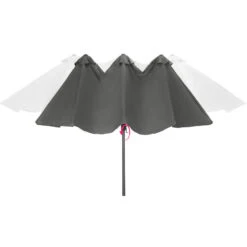 Tectake - Dubbele Parasol Silia - Terrasparasol Zonwering - Grijs 9 Tectake - Dubbele Parasol Silia - Terrasparasol Zonwering - Grijs -Tuinmeubelwinkel 1000078078 0103