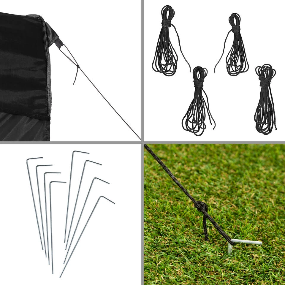 Tectake - Partytent 3x3 M. Opvouwbaar- 2 Wanden- Zwart 6 Tectake - Partytent 3x3 M. Opvouwbaar- 2 Wanden- Zwart - Afbeelding 4