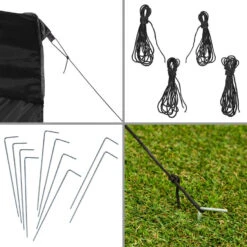 Tectake - Partytent Viola 3x6 M Met 2 Zijdelen Zwart -Tuinmeubelwinkel 1000078117 0103