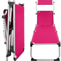 Tectake - Ligbed Zonnestoel Aurelie - Pink 9 Tectake - Ligbed Zonnestoel Aurelie - Pink -Tuinmeubelwinkel 1000083104 0103