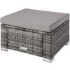 Tectake - Wicker Zitkruk -grijs- 53 X 53 X 26 Cm 1 Tectake - Wicker Zitkruk -grijs- 53 X 53 X 26 Cm -Tuinmeubelwinkel 1000083108