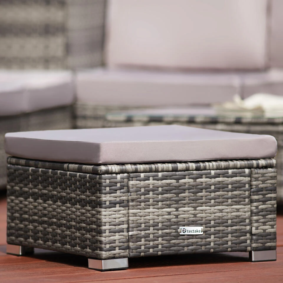 Tectake - Wicker Zitkruk Bruin Mix - 53 X 53 X 26 Cm 4 Tectake - Wicker Zitkruk Bruin Mix - 53 X 53 X 26 Cm - Afbeelding 2