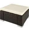 Tectake - Wicker Zitkruk Bruin Mix - 53 X 53 X 26 Cm -Tuinmeubelwinkel 1000083109