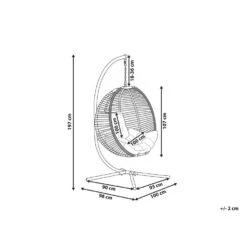 Beliani Hangstoel ARCO - Beige Polyester 8 Beliani Hangstoel ARCO - Beige Polyester -Tuinmeubelwinkel 1000084499 0102
