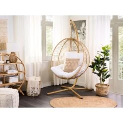 Beliani Hangstoel ARCO - Beige Polyester 9 Beliani Hangstoel ARCO - Beige Polyester -Tuinmeubelwinkel 1000084499 0103