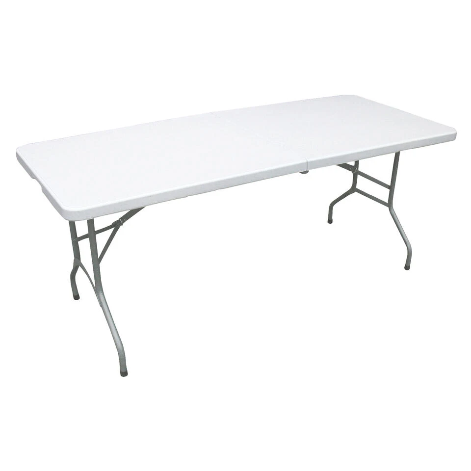 ERRO Vouwtafel - Inklapbare Tafel - 180x74cm - Wit 3 ERRO Vouwtafel - Inklapbare Tafel - 180x74cm - Wit