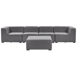 Beliani Loungeset AREZZO - Grijs Polyester