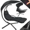 Tectake - Hangstoel Ligbed Maja - Zwart -Tuinmeubelwinkel 1000086431