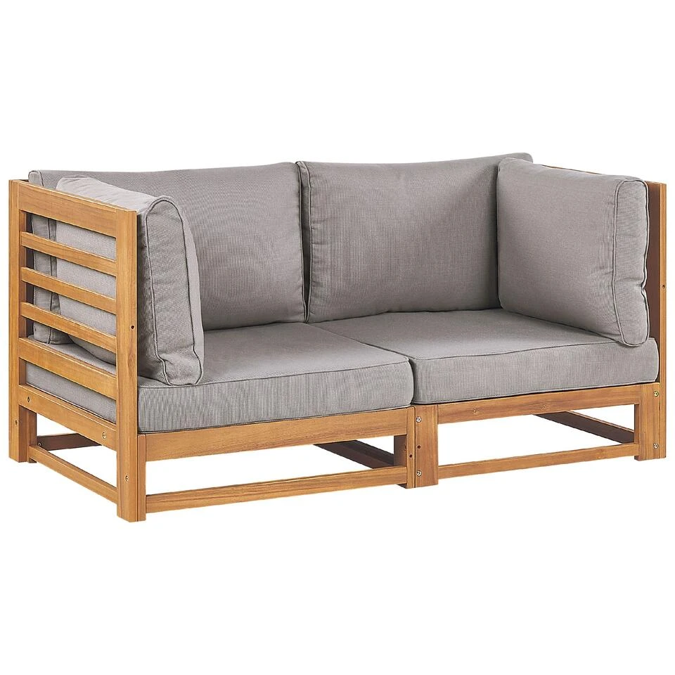 Beliani Tuinsofa TRANI - Lichte Houtkleur Acaciahout 5 Beliani Tuinsofa TRANI - Lichte Houtkleur Acaciahout - Afbeelding 3