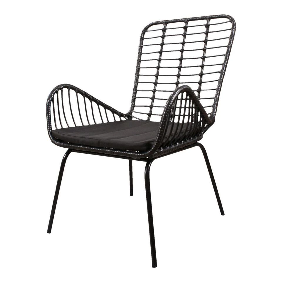 DS4U® Modo Rieten Lounge - Wicker - Zwart 3 DS4U® Modo Rieten Lounge - Wicker - Zwart
