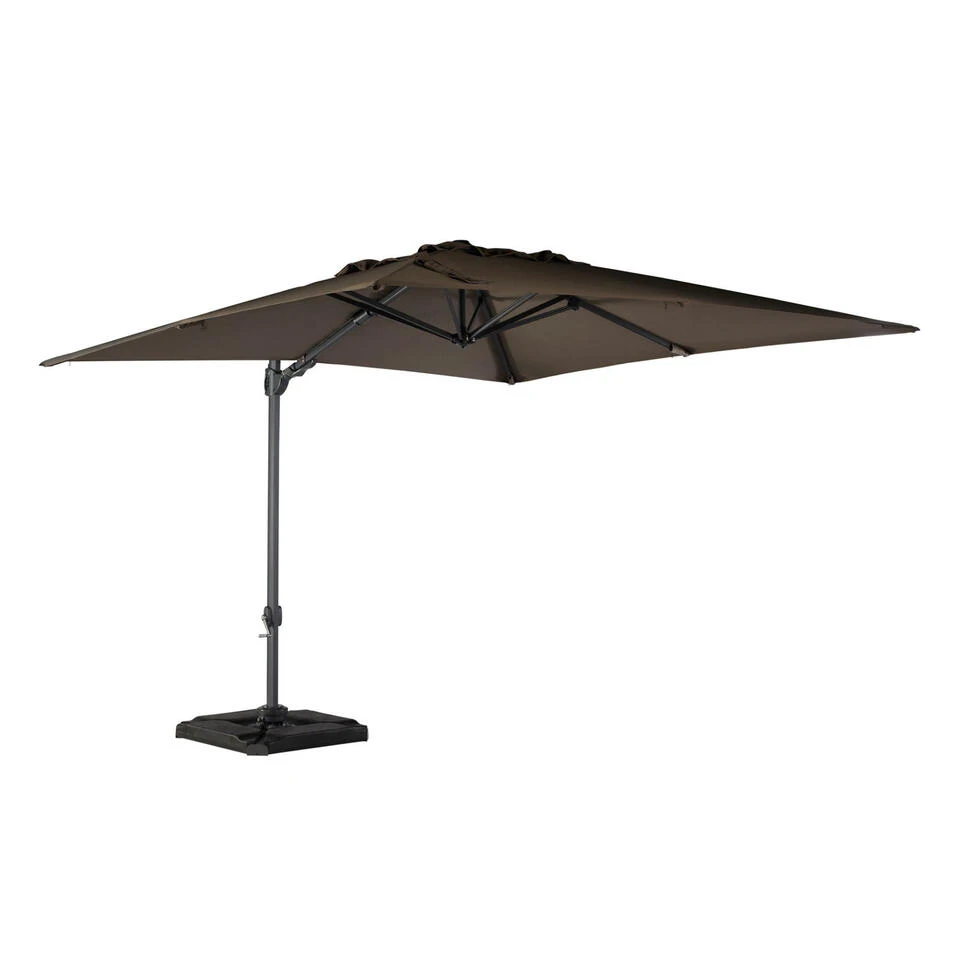 Exotan Parasol Buiten Roma - Aluminium - Taupe - 265x300x300 3 Exotan Parasol Buiten Roma - Aluminium - Taupe - 265x300x300