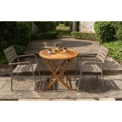 Exotan Inklaptafel Tuin Folding - Teak - Naturel - 75x80x80 9 Exotan Inklaptafel Tuin Folding - Teak - Naturel - 75x80x80 -Tuinmeubelwinkel 1000088981 0103