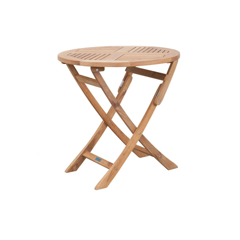 Exotan Inklaptafel Tuin Folding - Teak - Naturel - 75x80x80 3 Exotan Inklaptafel Tuin Folding - Teak - Naturel - 75x80x80