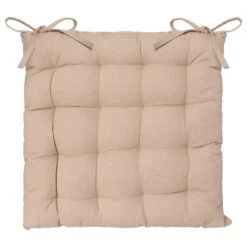 Atmosphera Stoelkussen - Beige - Katoen - 38 X 6 Cm - Zitkussen