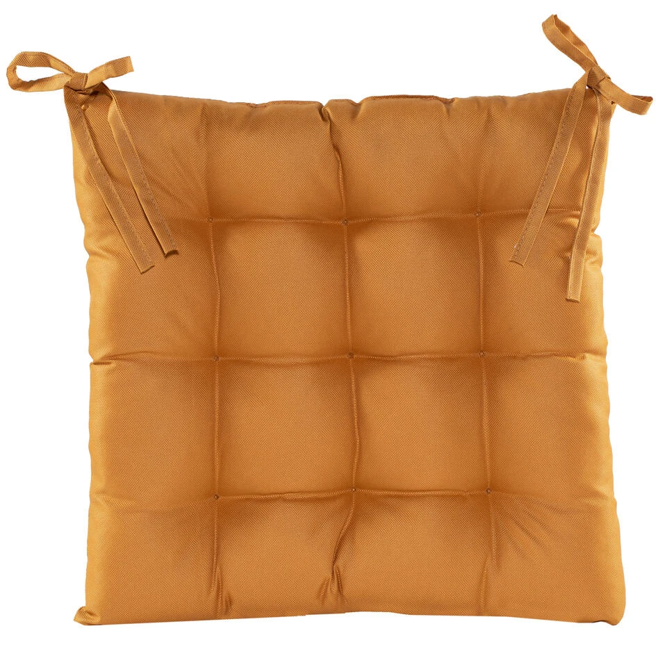 Anna's Collection Stoelkussen Gewatteerd - Oker Geel - 38 X 38 Cm 3 Anna's Collection Stoelkussen Gewatteerd - Oker Geel - 38 X 38 Cm