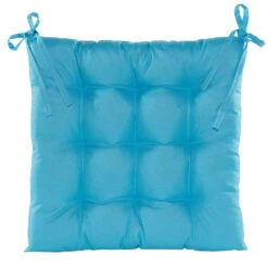 Anna's Collection Stoelkussen Gewatteerd - Licht Blauw - 38 X 38 Cm