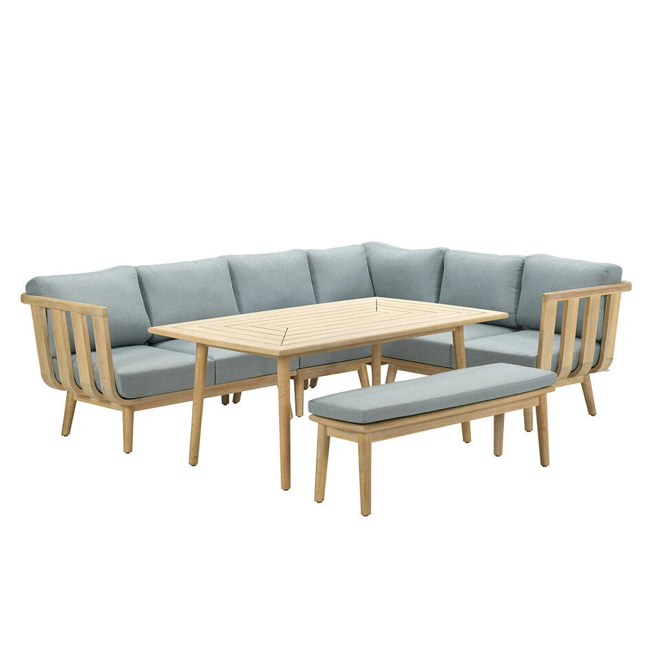 Garden Impressions San Leone Lounge Dining Set 6-delig-mint Grijs 3 Garden Impressions San Leone Lounge Dining Set 6-delig-mint Grijs