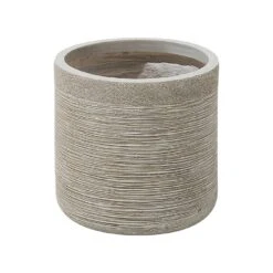 Beliani Plantenbak Voor Buiten SAMOS - Beige Klei-vezelmengsel