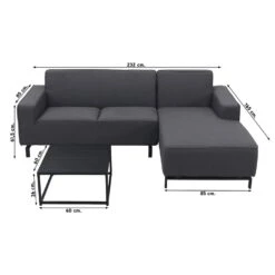 Boavista/Toronto Loungeset - Sooty - 3-delig - Links -Tuinmeubelwinkel 1000092108 0101