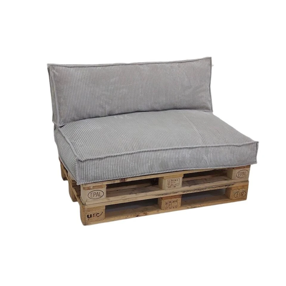 2L Home & Garden Palletkussen Ribcord Deluxe Zandkleurig - 120x80cm 4 2L Home & Garden Palletkussen Ribcord Deluxe Zandkleurig - 120x80cm - Afbeelding 2
