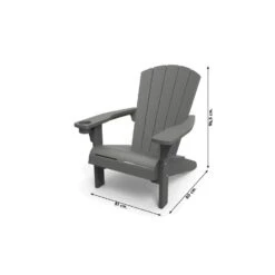 Keter Alpine Adirondack Loungestoel - Antraciet -Tuinmeubelwinkel 1000092693 0101