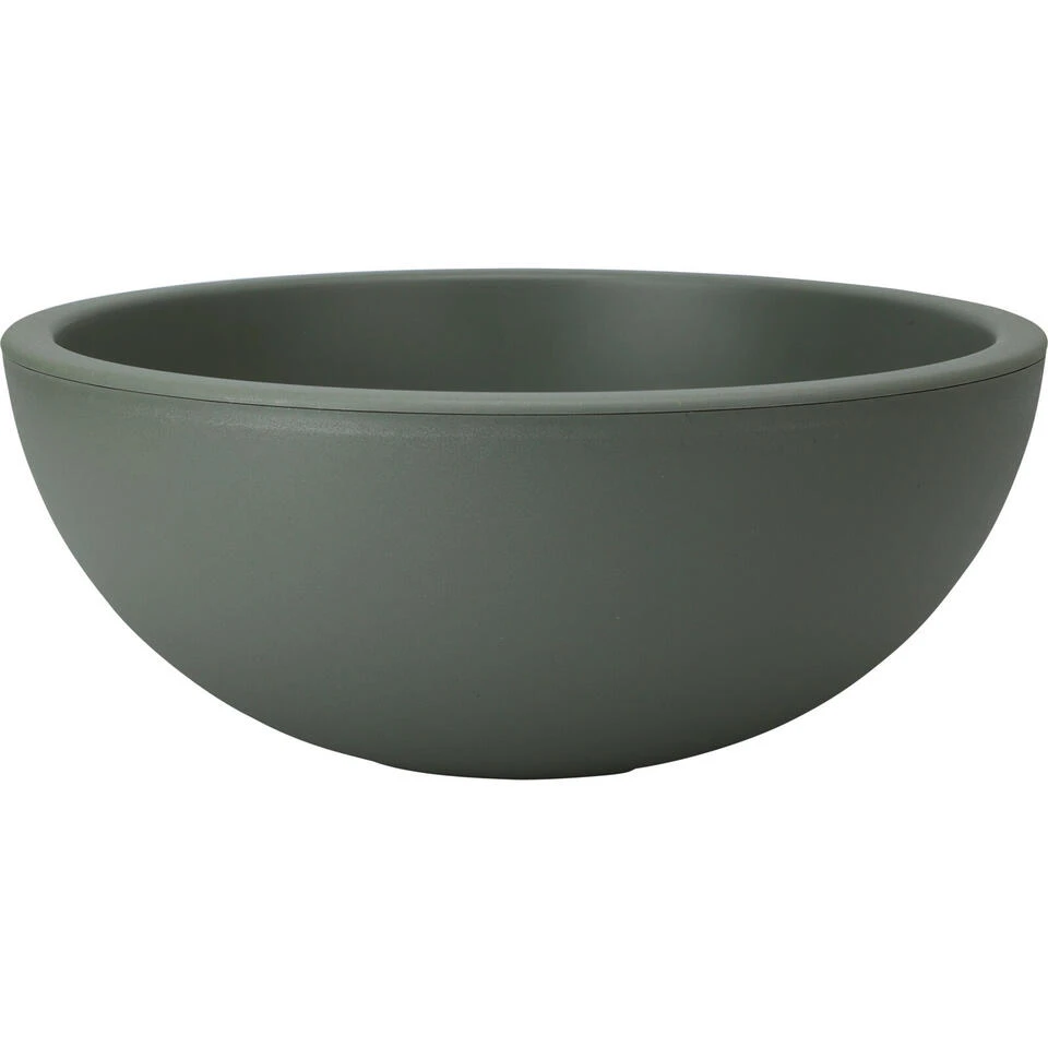 Pro Garden Plantenpot Schaal - Kunststof - Donkergroen - D40 X H16 Cm 3 Pro Garden Plantenpot Schaal - Kunststof - Donkergroen - D40 X H16 Cm