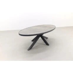 VDG Silva Ovale Tuintafel - Houtlook - 240 X 115 Cm -Tuinmeubelwinkel 1000093383 0103