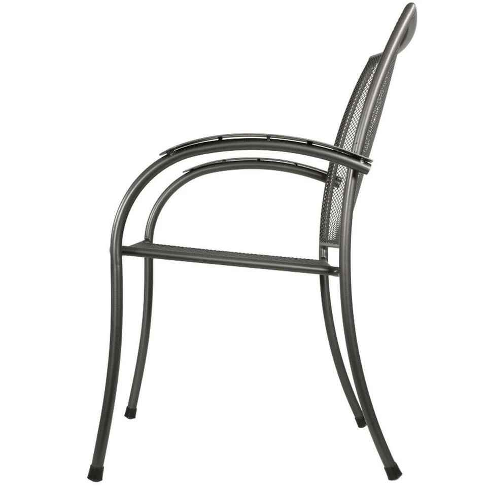 Tuinstoel Nordic - Metaal - Grijs 6 Tuinstoel Nordic - Metaal - Grijs - Afbeelding 4