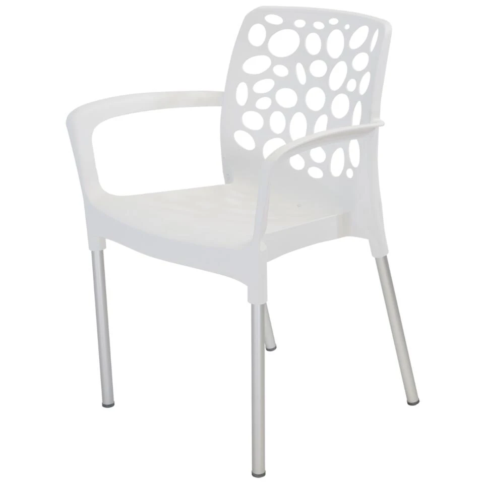 Bravo Stapelstoel Plastic - Kunststof - Wit 3 Bravo Stapelstoel Plastic - Kunststof - Wit