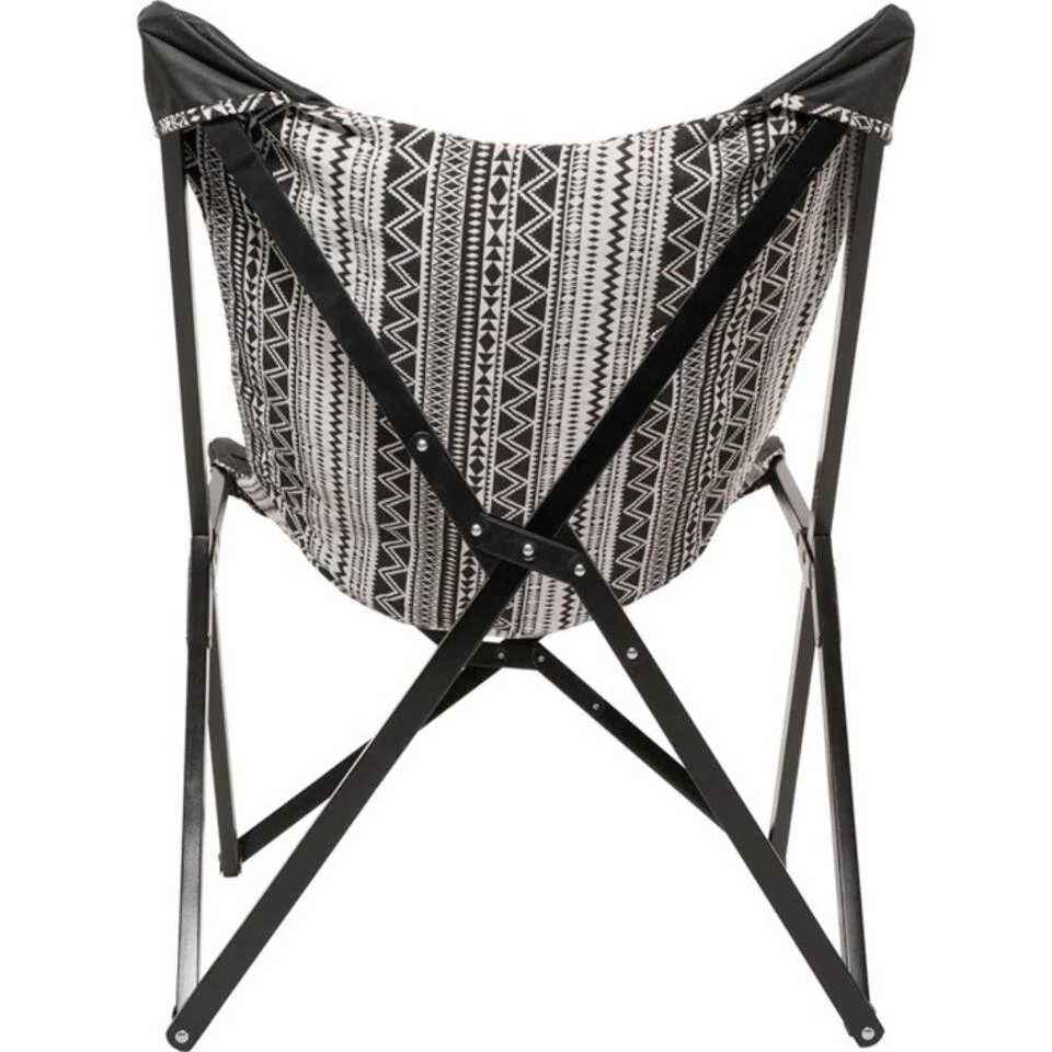Aztec Vlinderstoel Zwart/wit - Stof - Zwart 4 Aztec Vlinderstoel Zwart/wit - Stof - Zwart - Afbeelding 2