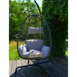 Rope Hangstoel - Wicker - Grijs 8 Rope Hangstoel - Wicker - Grijs -Tuinmeubelwinkel 1000094364 0102