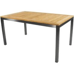 Tuintafel Marmaris RVS - Hout - Bruin -Tuinmeubelwinkel 1000094373 0102