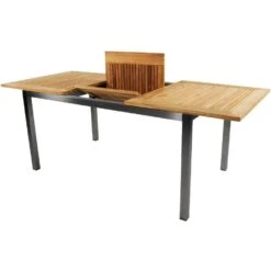Tuintafel Marmaris RVS - Hout - Bruin -Tuinmeubelwinkel 1000094373 0103