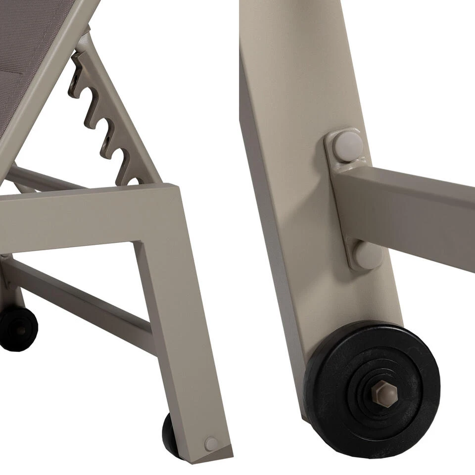 Happy Garden Zonnebedden BARBADOS - Bruin - Aluminium 4 Happy Garden Zonnebedden BARBADOS - Bruin - Aluminium - Afbeelding 2