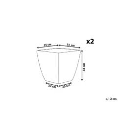 Beliani Plantenbak Voor Buiten ASTRAS - Zilver Stenenmix, Polyresin 8 Beliani Plantenbak Voor Buiten ASTRAS - Zilver Stenenmix, Polyresin -Tuinmeubelwinkel 1000095539 0102