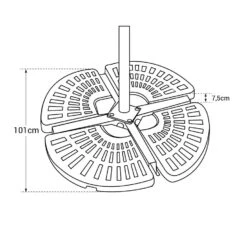 Happy Garden Zonneschermstandaards SAINT MALO - Zwart - Plastic 7 Happy Garden Zonneschermstandaards SAINT MALO - Zwart - Plastic -Tuinmeubelwinkel 1000097770 0103