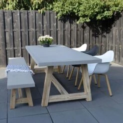 Tuintafel Judy 250x100cm - Grijs -Tuinmeubelwinkel 1000097888 0101