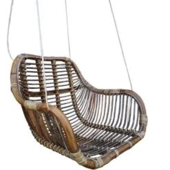 Van Der Leeden Rotan Hangstoel Fly Brown (L)66 X (B)65 X (H)49 Cm -Tuinmeubelwinkel 1000098803 0102