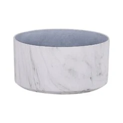 Beliani Plantenbak Voor Buiten VALTA - Wit Stenenmix