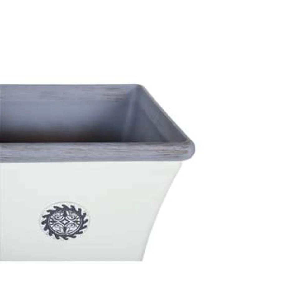 Beliani Plantenbak Voor Buiten ELATEIA - Wit Stenenmix, Polyresin 6 Beliani Plantenbak Voor Buiten ELATEIA - Wit Stenenmix, Polyresin - Afbeelding 4