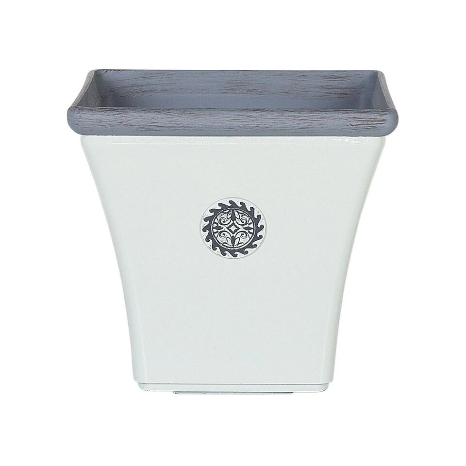 Beliani Plantenbak Voor Buiten ELATEIA - Wit Stenenmix, Polyresin 3 Beliani Plantenbak Voor Buiten ELATEIA - Wit Stenenmix, Polyresin