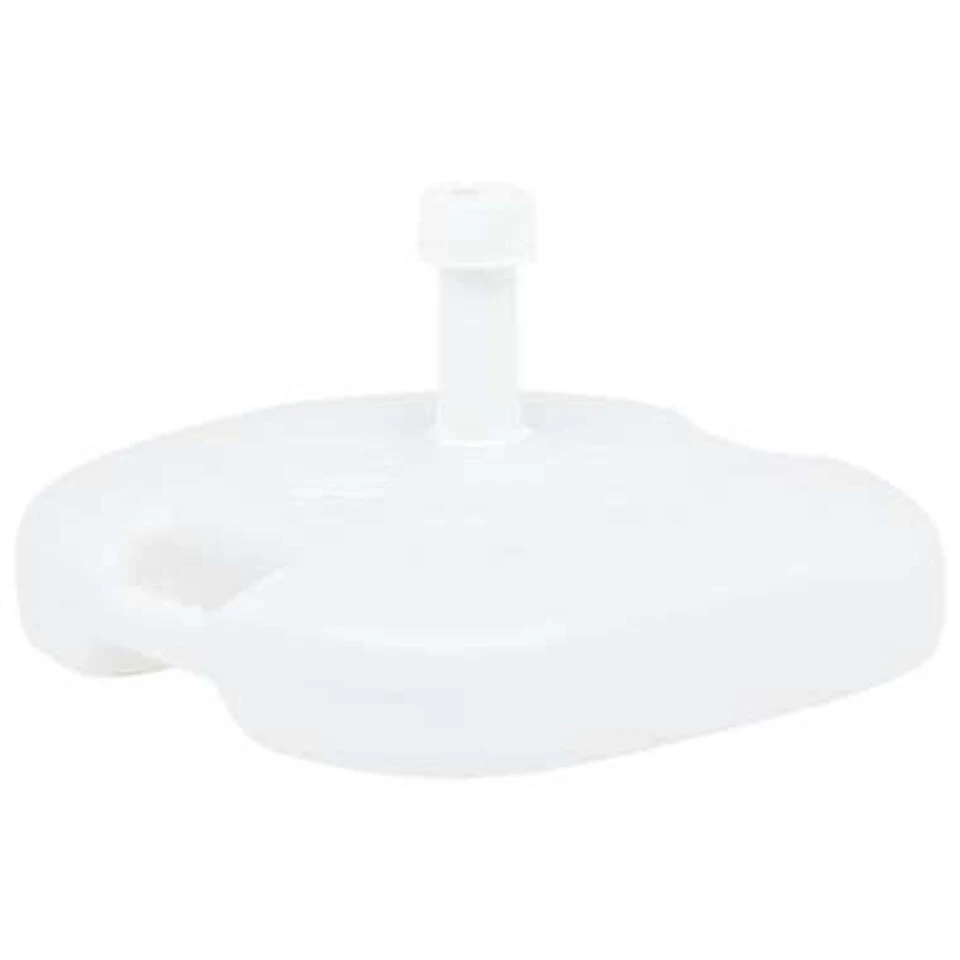 VidaXL Parasolvoet Gevuld Met Zand/water 16 L Kunststof Wit 3 VidaXL Parasolvoet Gevuld Met Zand/water 16 L Kunststof Wit